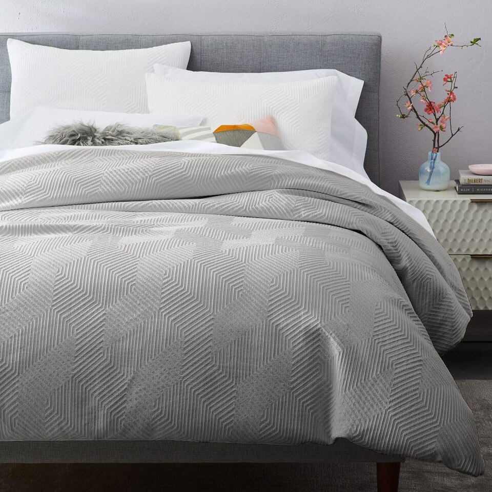 Organic Modern Geo Duvet Cover & Pillowcases west elm United Kingdom